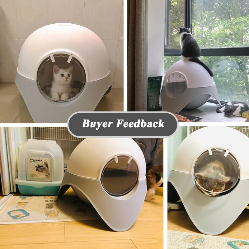 Контейнеры для кошачьего туалета домашних животных Закрытый бокс наполнителя