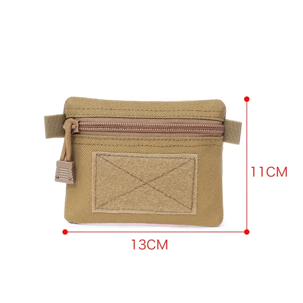

Tactical Wallet Card Bag Money Key Pack 1000D Nylon with Free Carabiner Hunting Camping Hiking Outdoor Waterproof Small Pouch