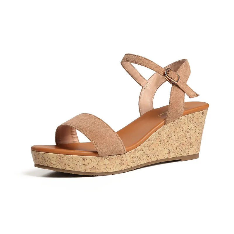 Босоножки женские на танкетке 6 5 см праздничные модные сандалии платформе с