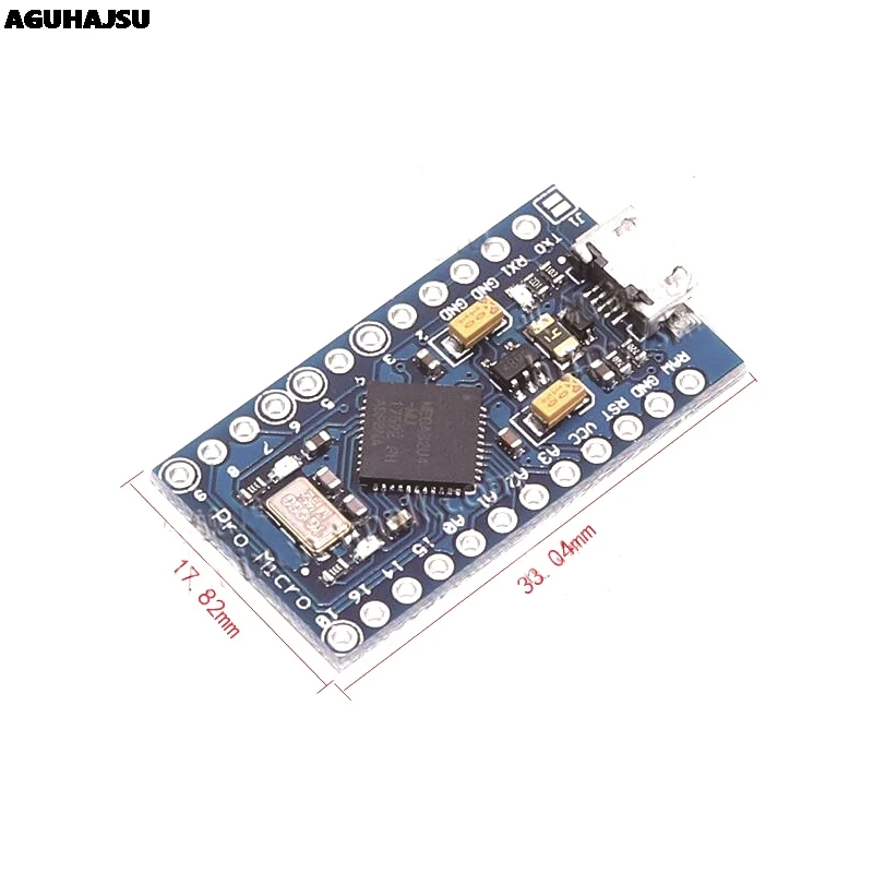 Pro Micro ATmega32U4 5V 16 МГц заменить ATmega328 для Arduino Mini с 2 Row штыревые Leonardo Usb Интерфейс |