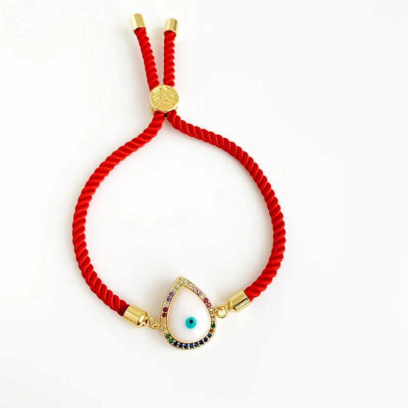 Лаки синий циркон сглаза браслет Femme Серебро Золото Цвет медь звено цепи браслеты