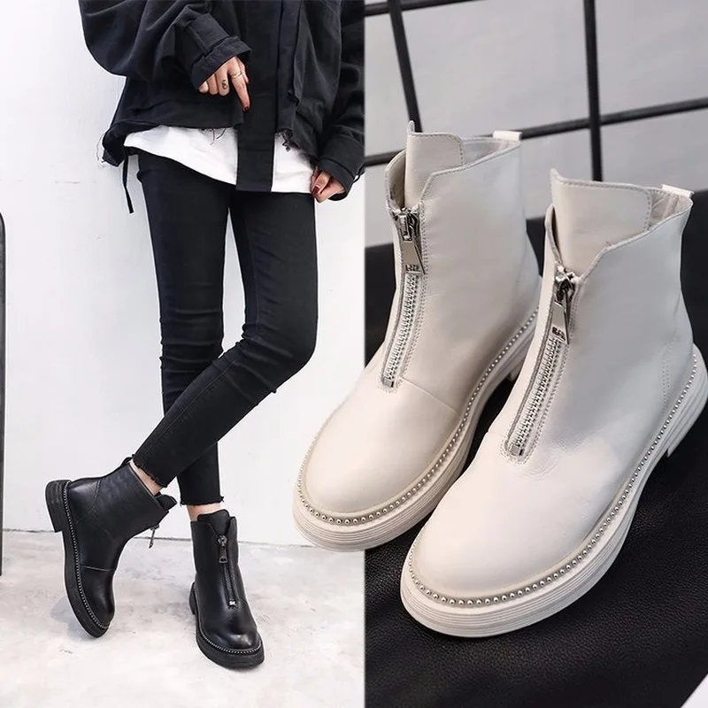 Женские ботинки сезон осень зима новые martin женские бархатные на молнии