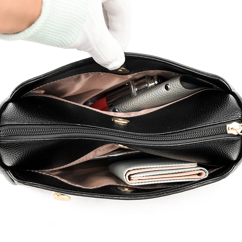 

Female Small Shoulder Bags Pure Color PU Leather Sewing Thread Pattern Messenger Bag Women Simple Designer Handbags Sac A Main