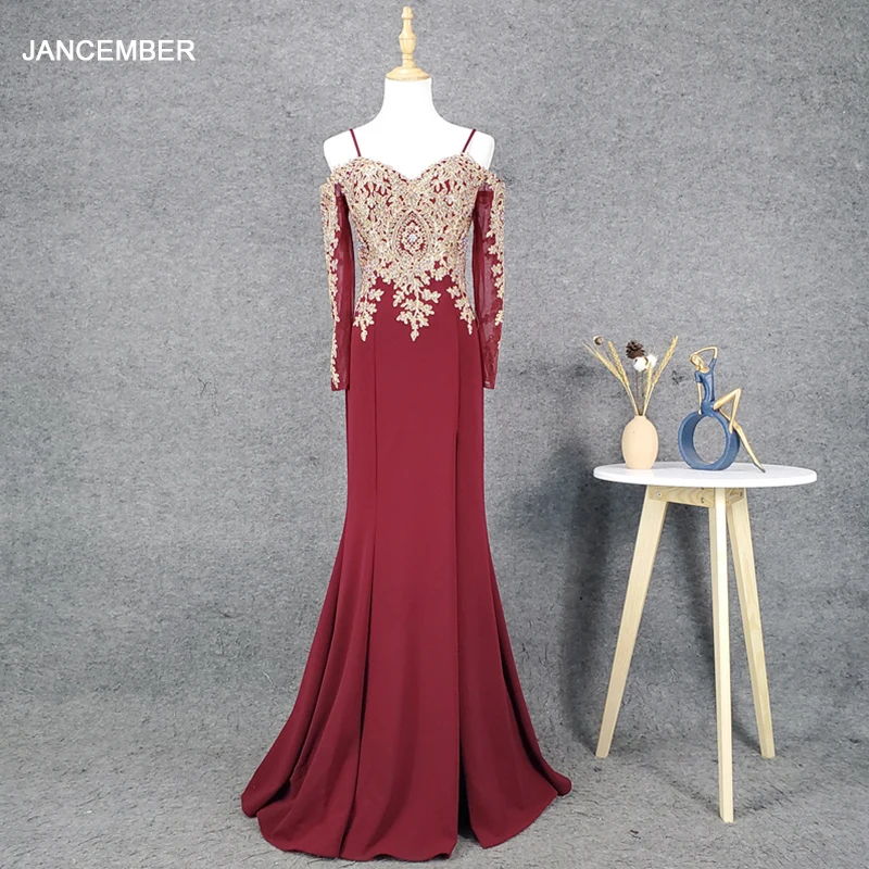 

YY244 Shoulder Hanging Off-shoulder Dress Slim Fishtail Evening Dress Banquet Skirt Annual Party Host Temperament Long Dress