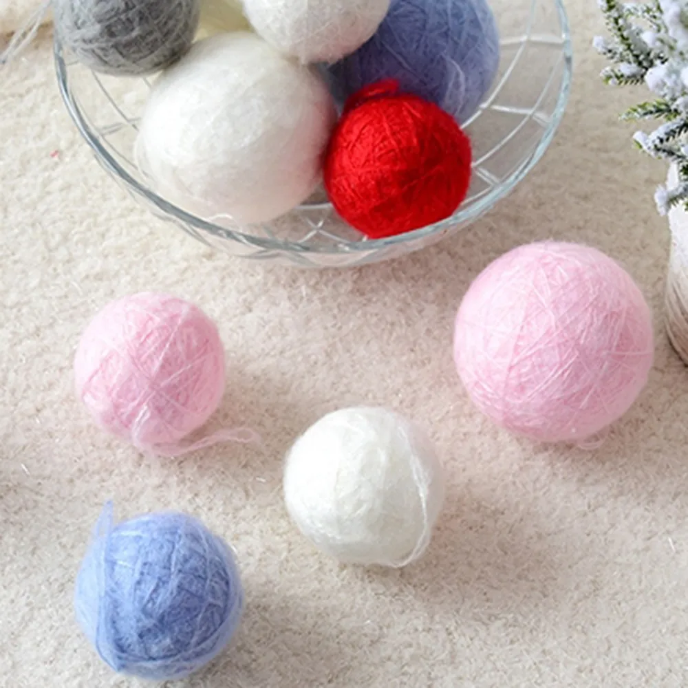 Рождественская шерстяная войлочная пряжа цветная для морского конька шары