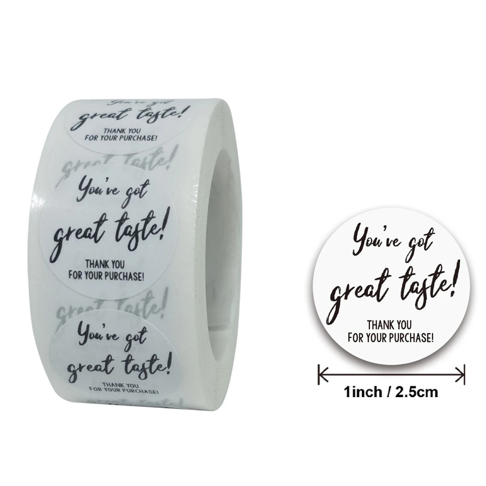 В переменного тока 50 500 шт. круглые Бумага белый у вас хороший вкус наклейки