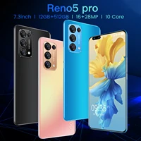 cheap smartphone reno 5 pro android mobile phone 12512g 1628mp camera 7 3 full screen unlocked cellphone featured phone movil