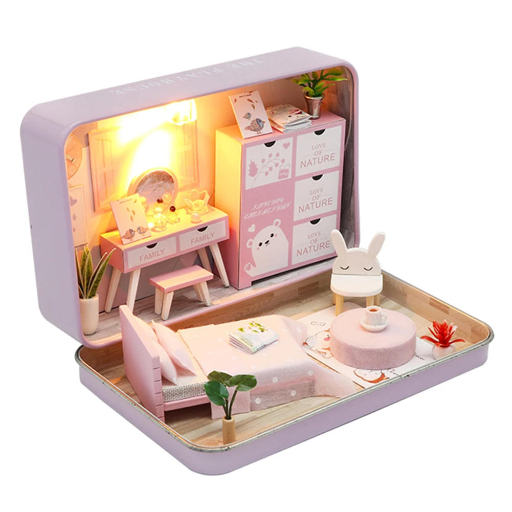 

Doll House Model for Kids Birthday Gift Classic Educational Assemble Toys 3 Styles Creative DIY Dollhouse Toys