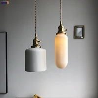 post modern pendant lamp white ceramics hanging lamp with switch vintage nordic pendant lights for home living room decor bar