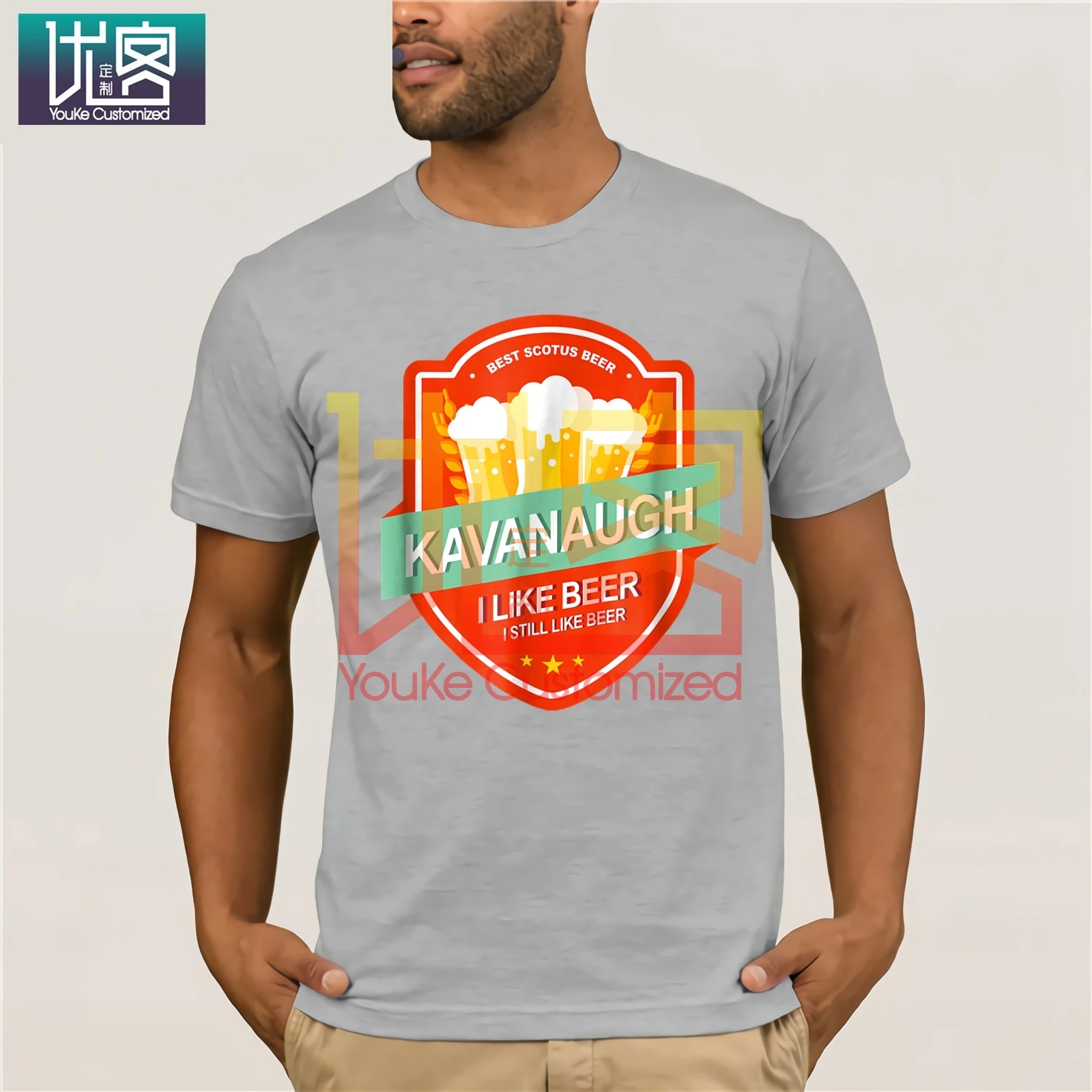 Pro Trump Kavanaugh Shirt I Like Beer Humor Tee 100% Cotton Tops Graphic Amazing short sleeves unique | Мужская одежда