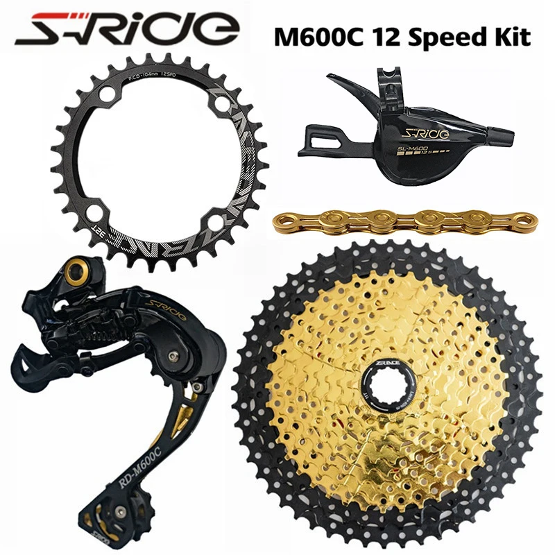S-RIDE M600C 12 Скоростей переключения+ задний переключатель+ 50 т 52 т zracing кассета/цепное кольцо+ S12 цепь группа, для Eagle 12 M9100