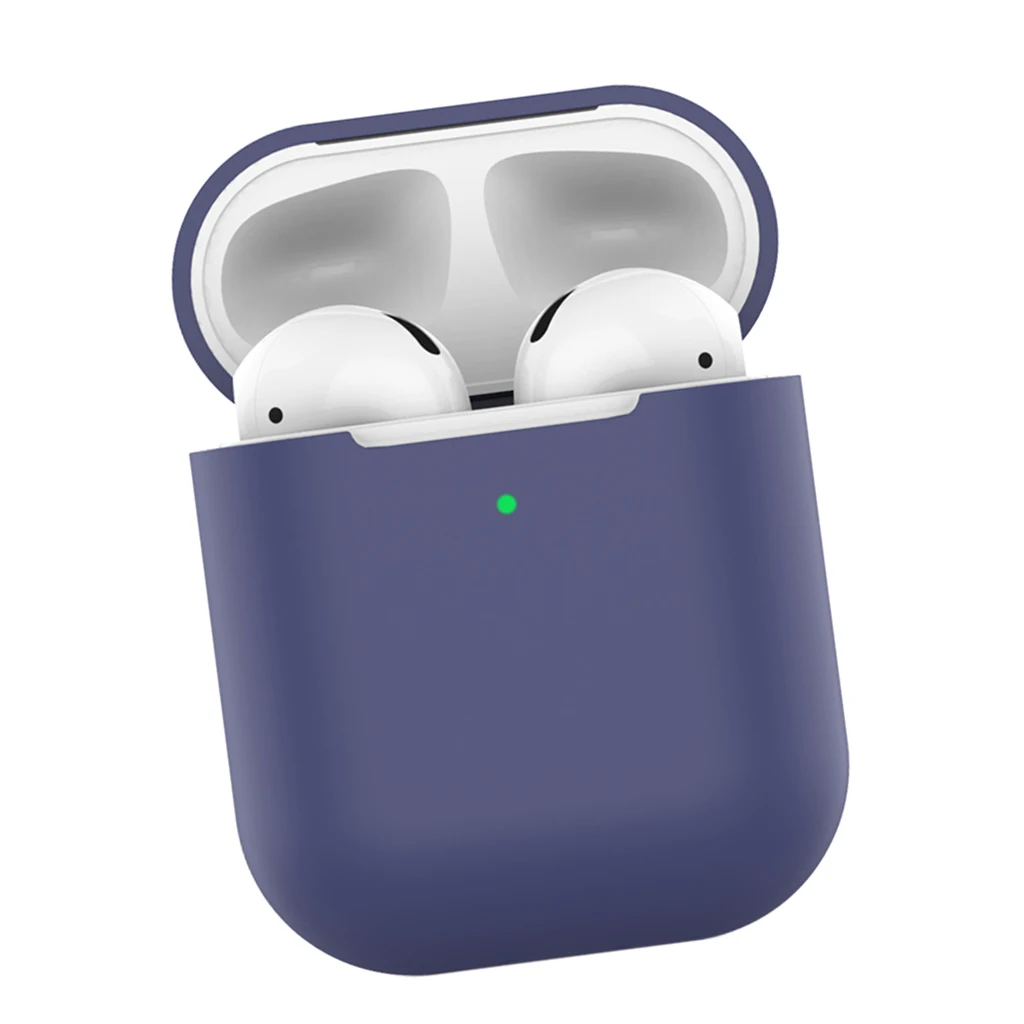 Midnight Blue Силиконовый чехол s Чехол для Airpods 1 2 защитный чехол для наушников чехол для Apple Airpods Air pod 1 2 чехол противоударный чехол - Цвет: Midnight Blue