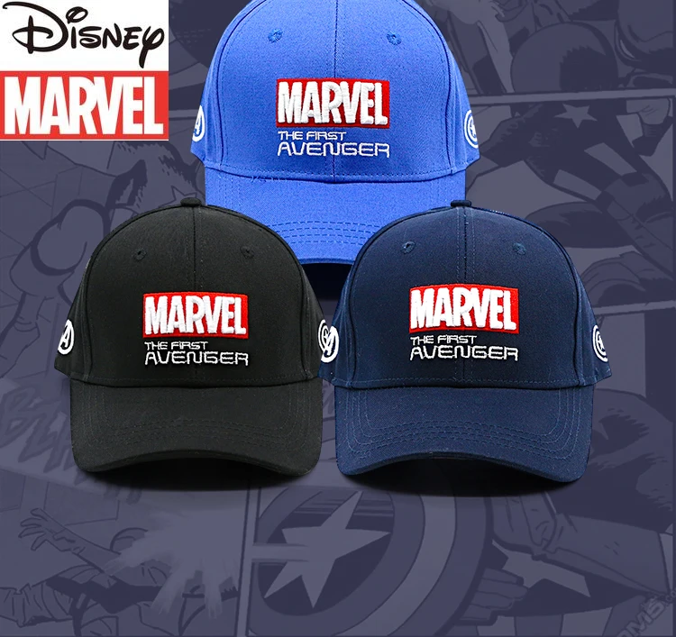 2021 New Disney Marvel Children's Baseball Cap Fashion Cartoon Spring and Autumn Sunshade Sun Hat Adjustable Handsome Boy Hat
