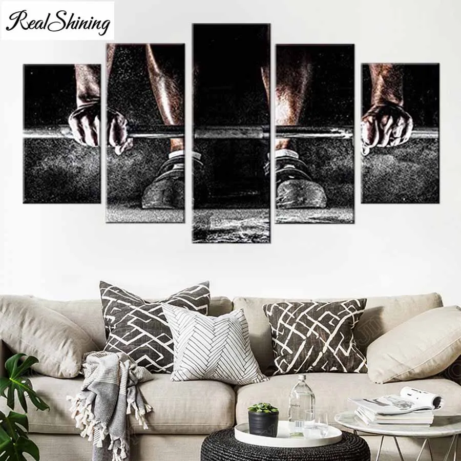 

3d Алмазная вышивка бодибилдинг и тяжелая атлетика Сделай Сам полный алмазов картина стежок вышитая крестом мозаика картина тренажерный за...