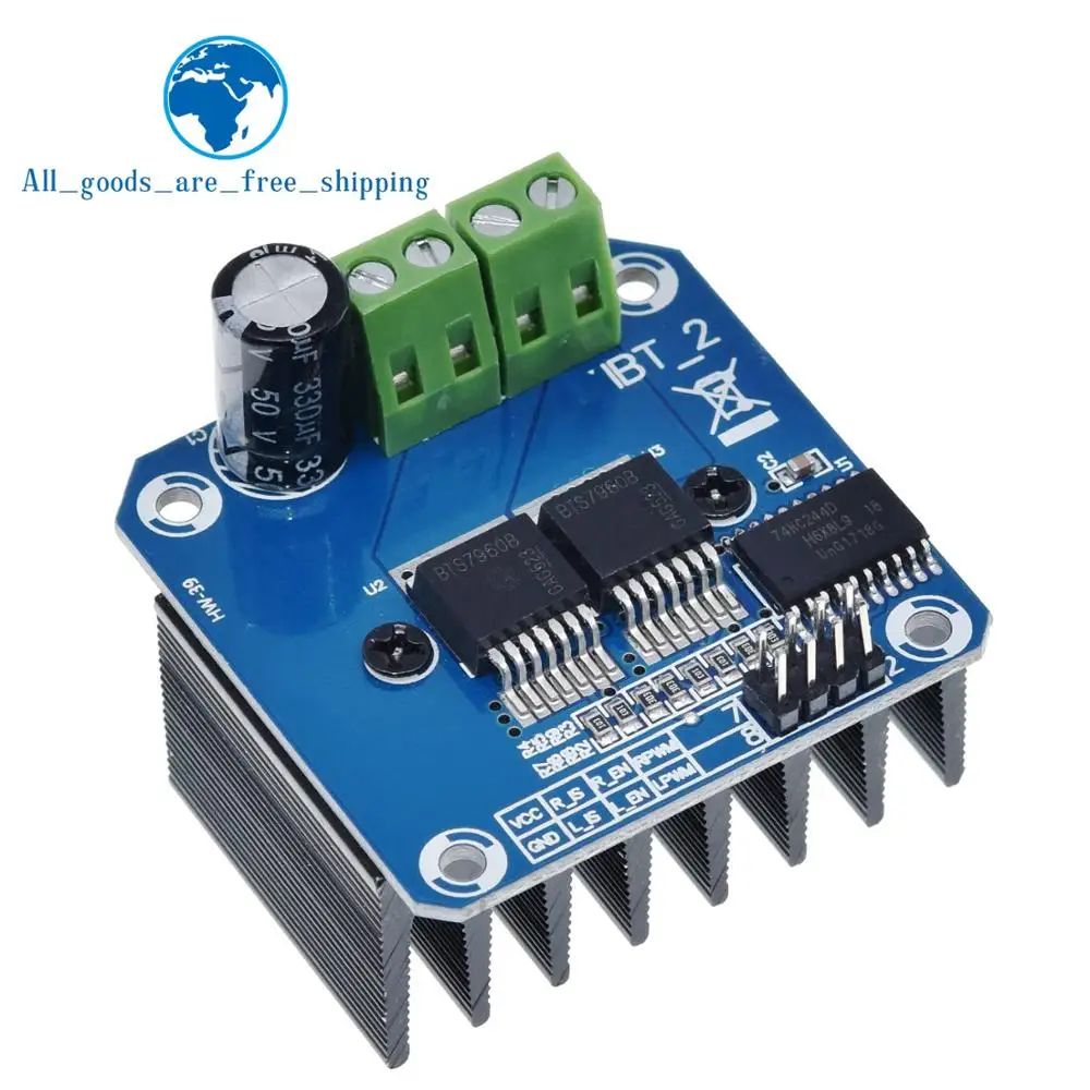 TZT двойной BTS7960 43A H bridge модуль драйвера двигателя высокой мощности/diy смарт