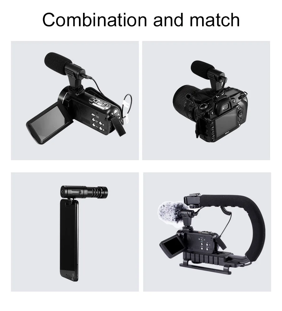 

MAMEN Smartphone Vlogging Kits Video Shooting Set With 6500K Mini LED Light Microphone Phone Cage Holder For YouTube Photography