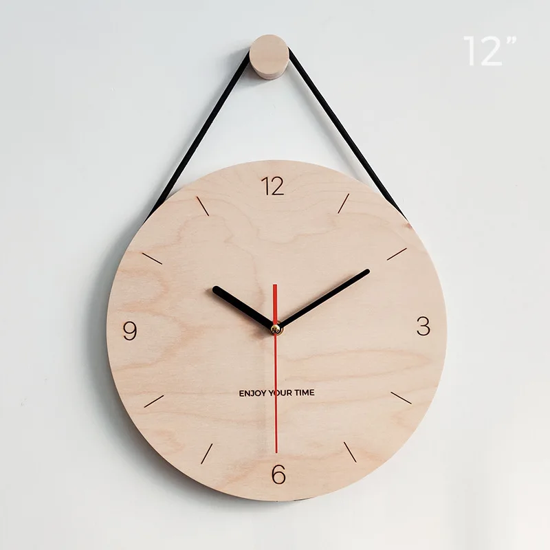 

Wall Clock Wooden Nordic Japanese Hot Creative Clocks Home Living Room Clock Decoration Creative Gifts for home decoration