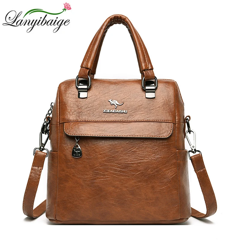 

Luxury Brand Designer Women Handbags Multifunctional Large Capacity Solid Color Messenger Bag Women's Fashion Retro Shoulder Bag