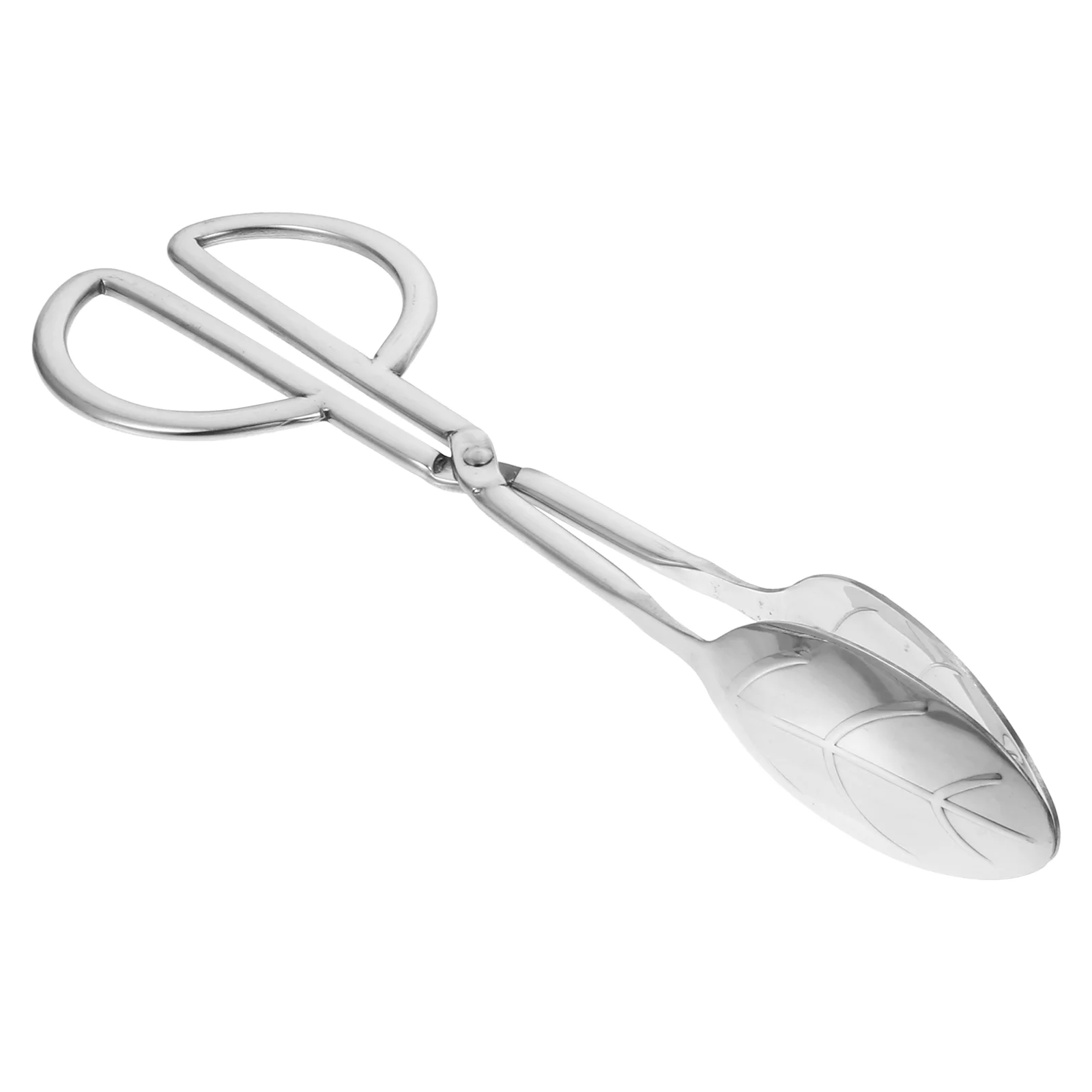 

1 шт. бытовые щипцы для еды, щипцы для еды из нержавеющей стали в виде ножниц (серебристые)