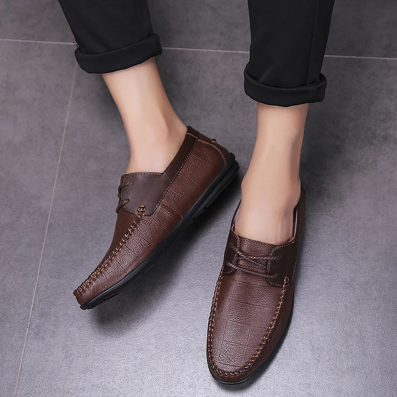 

Casual Leather Man Shoe Zapatos Casuales Men Casual Shoes Fashion Male Shoe Mens Loafers For Spring Leather Man Hot Sale Sports