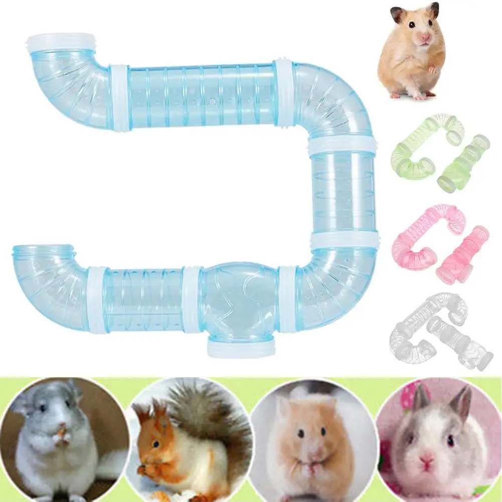 

Transparent Hamster Rat Squirrel Cage Tunnel Tube Climbing Toy Small Pet Supply Toys hamster accessories