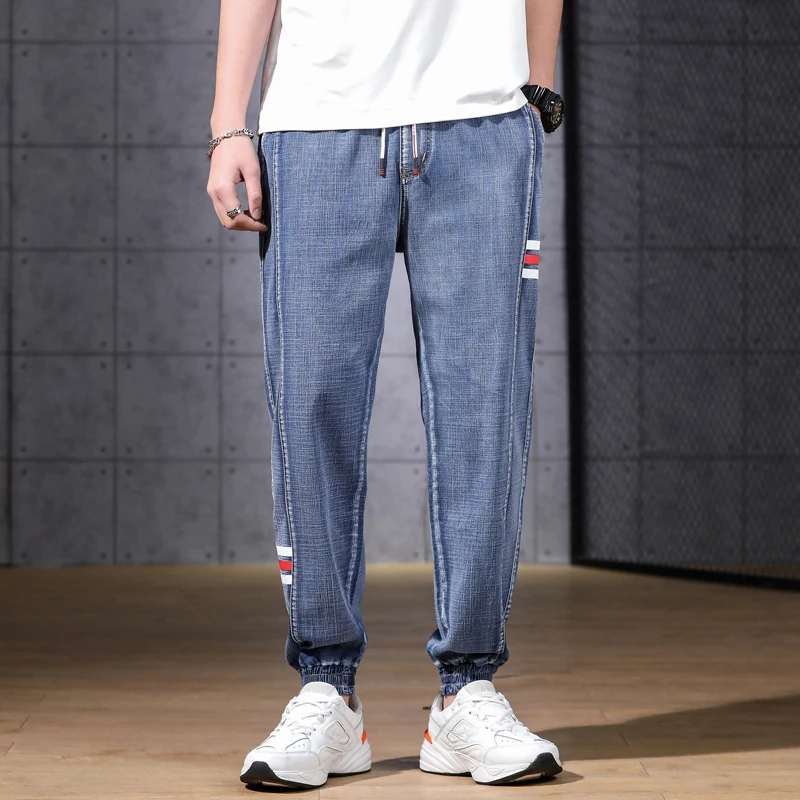 8XL 9XL 10XL Men Cotton Big Size Jeans Loose Large Japanese Feet Harem Pants Autumn New Trend Men's Stretch Long | Мужская одежда