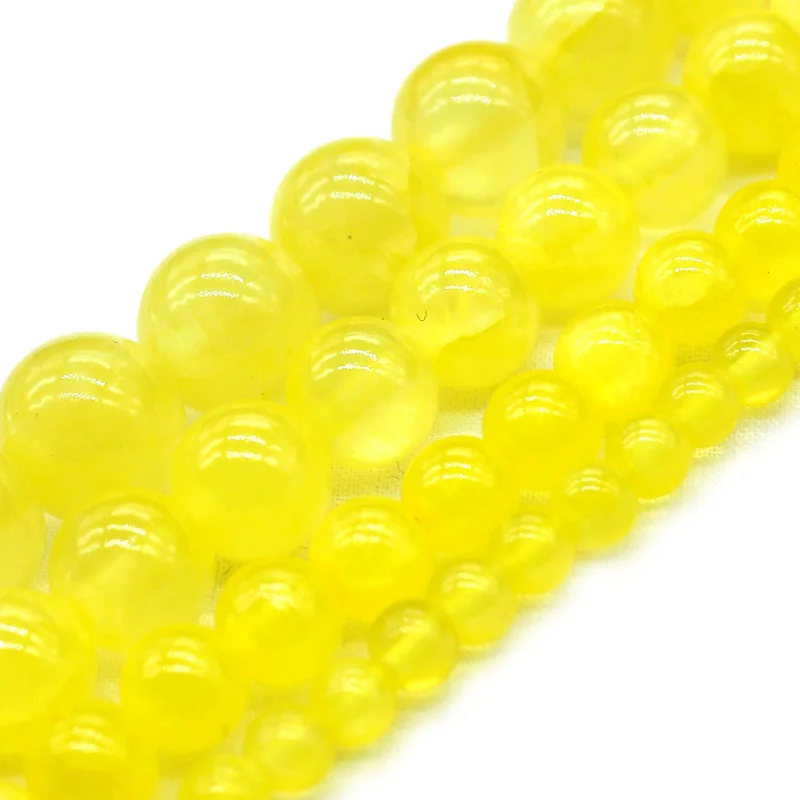 Натуральные золотистые желтые нефриты бусины из халцедона круглые россыпью для