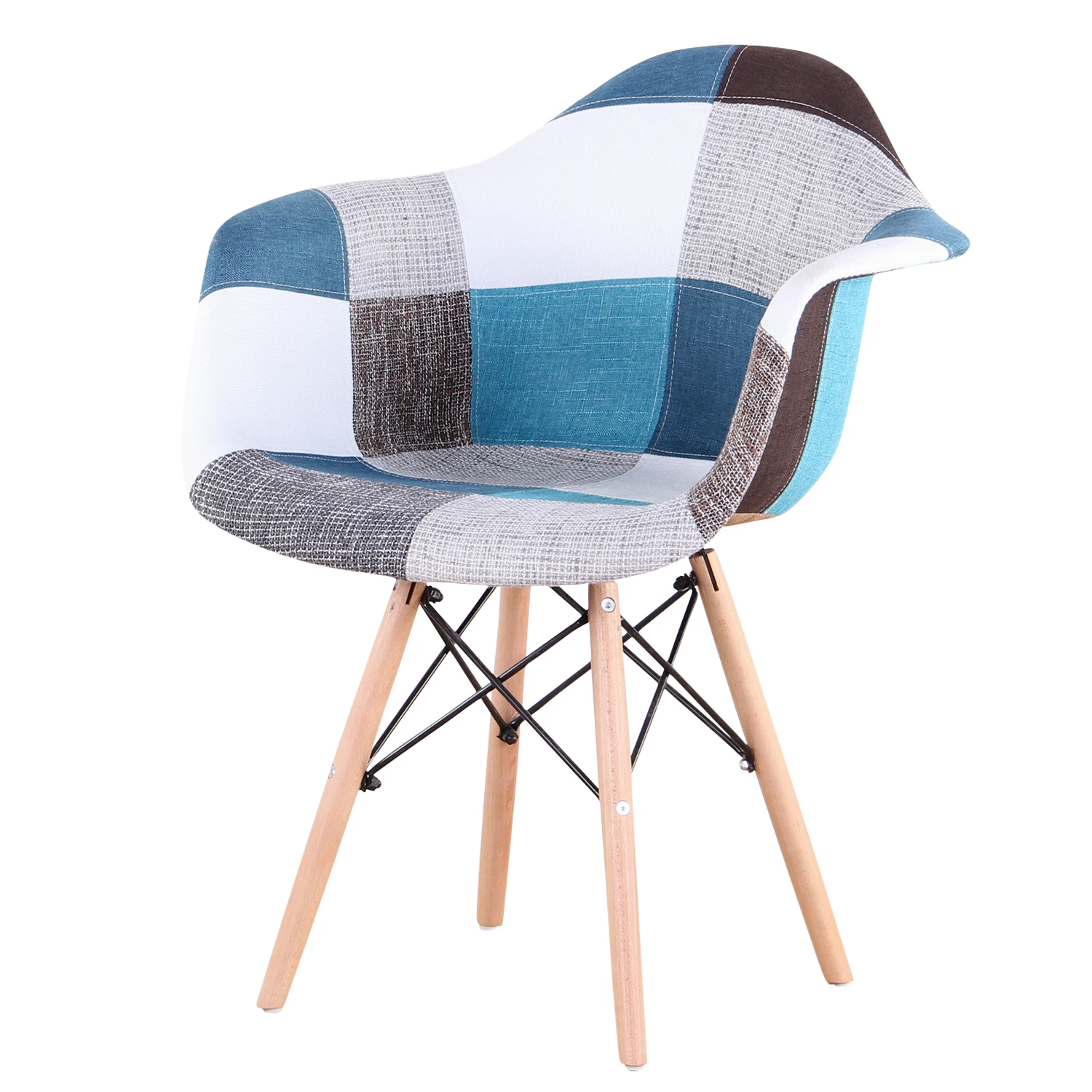 Набор из 2 средневековых стульев для обеда с красивым и прочным пэчворк-паттерном, северное кресло для гостиной и кухни.