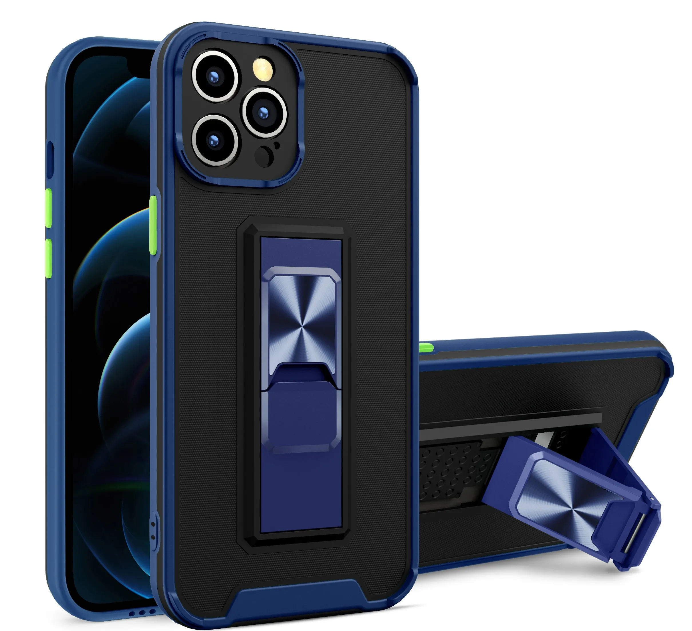 

Armor Shockproof Protect Phone Case For iPhone 6 6S Plus X XS XR Max 11 12 13 Mini 7 8 SE 2020 Car Magnetic Kickstand Back Cove