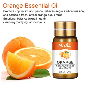 Mishiu, 5 мл, оранжевое эфирное масло, душевный баланс, общее здоровье, увлажнитель воздуха, лампа, освежитель воздуха, ароматерапия, масла для тела