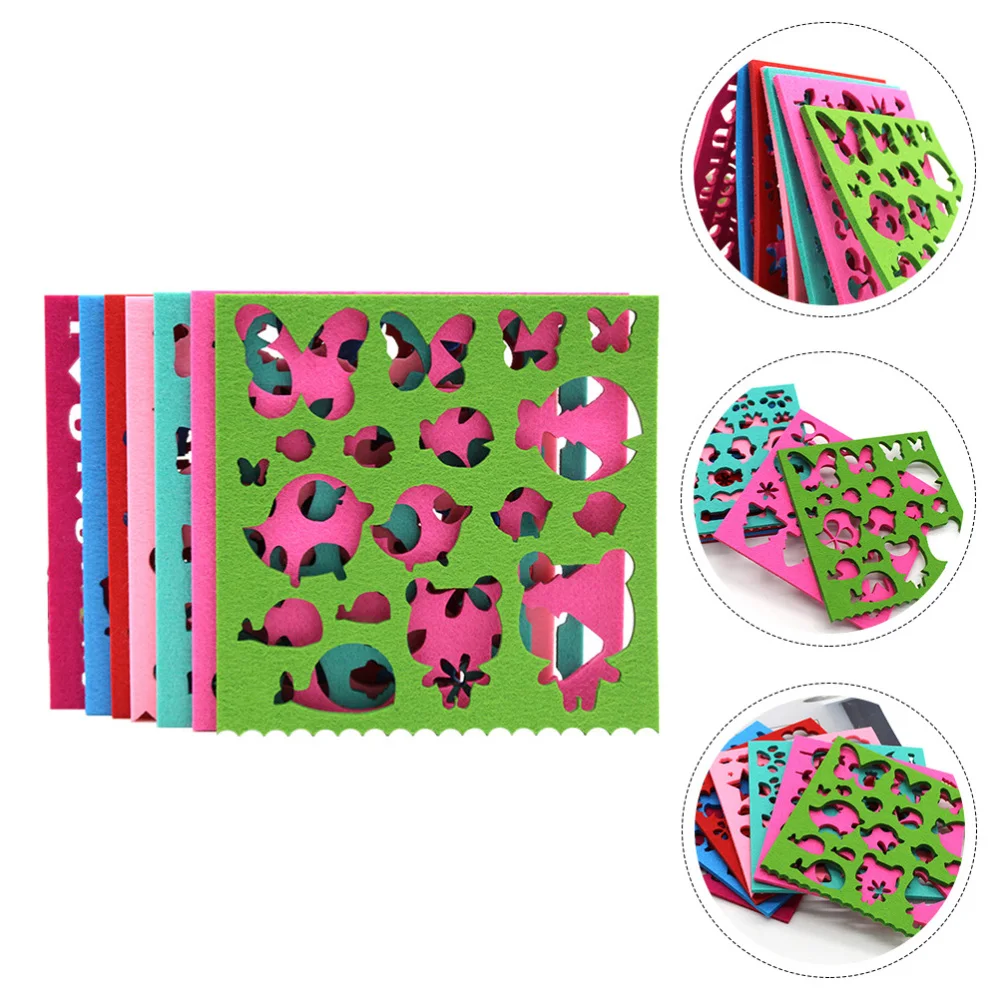 

7pcs Wool Felt Mold Needle Felting DIY Craft Stencil Applique Craft Shaping Mold