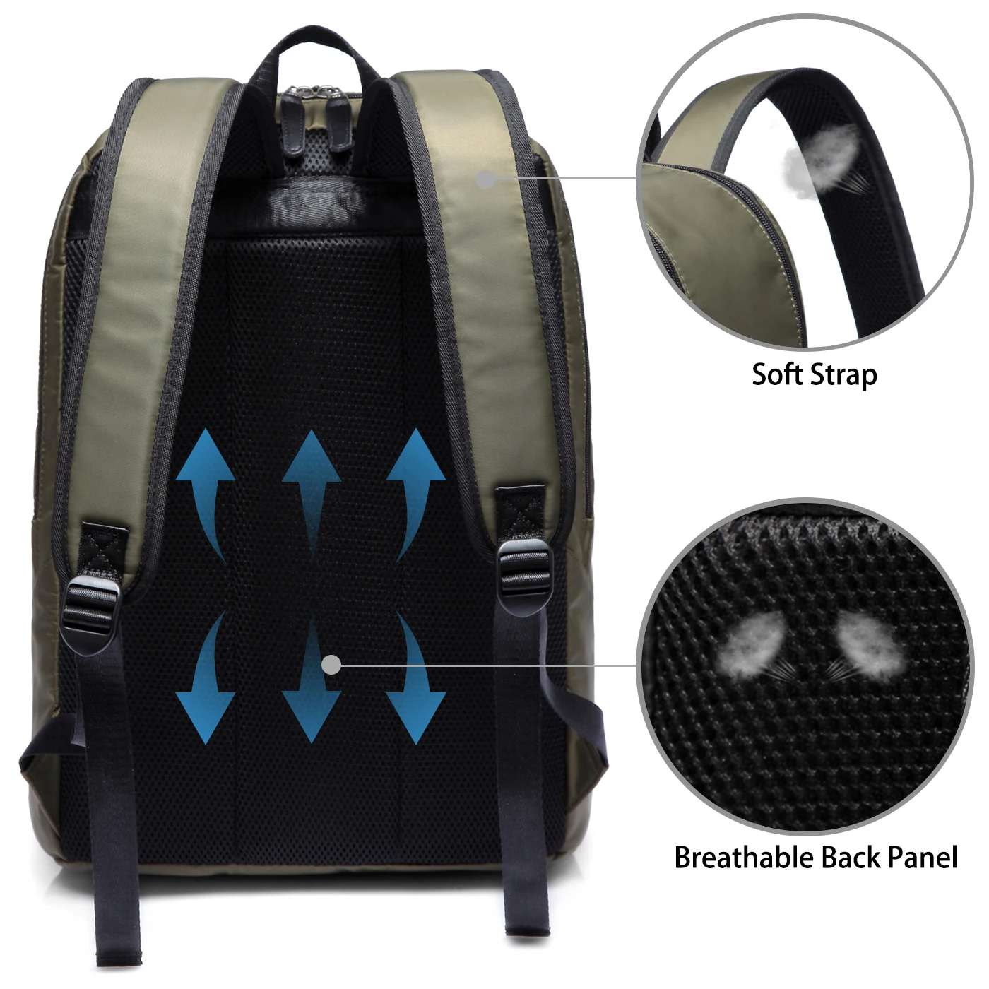 VASCHY модный рюкзак для ноутбука школьные сумки школьная дорожная сумка женский