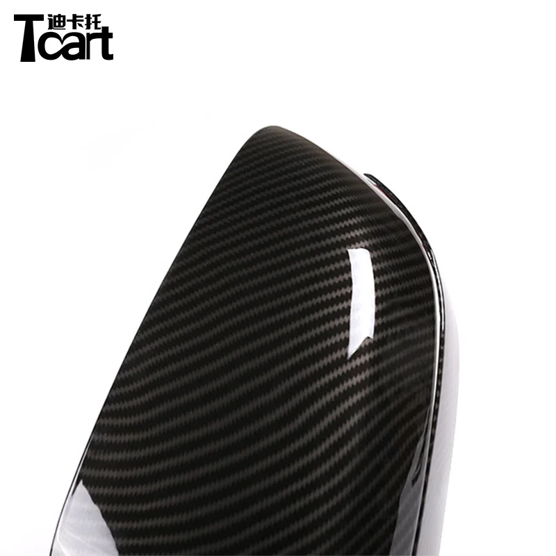 

Tcart 2X Rearview Mirror Cover Cap Side Carbon fiber pattern Replacement For bmw new 3 Series G20 2019 2020