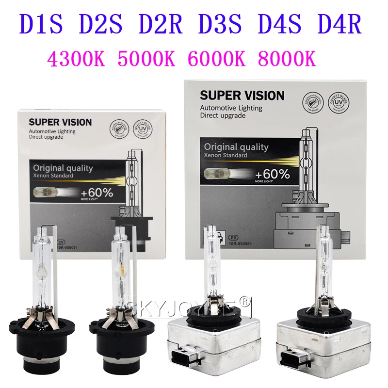 KYSQAIR 2 шт. D1S D2S D2R D4S D4R D3S Автомобильные фары скрытые лампы 35 Вт 55 ксеноновая лампа