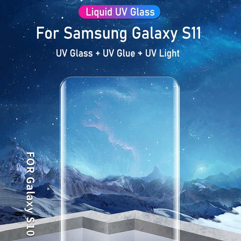 100D UV защитная пленка из закаленного стекла для Samsung Galaxy S20 S10 плюс S8 S9 5G защитное