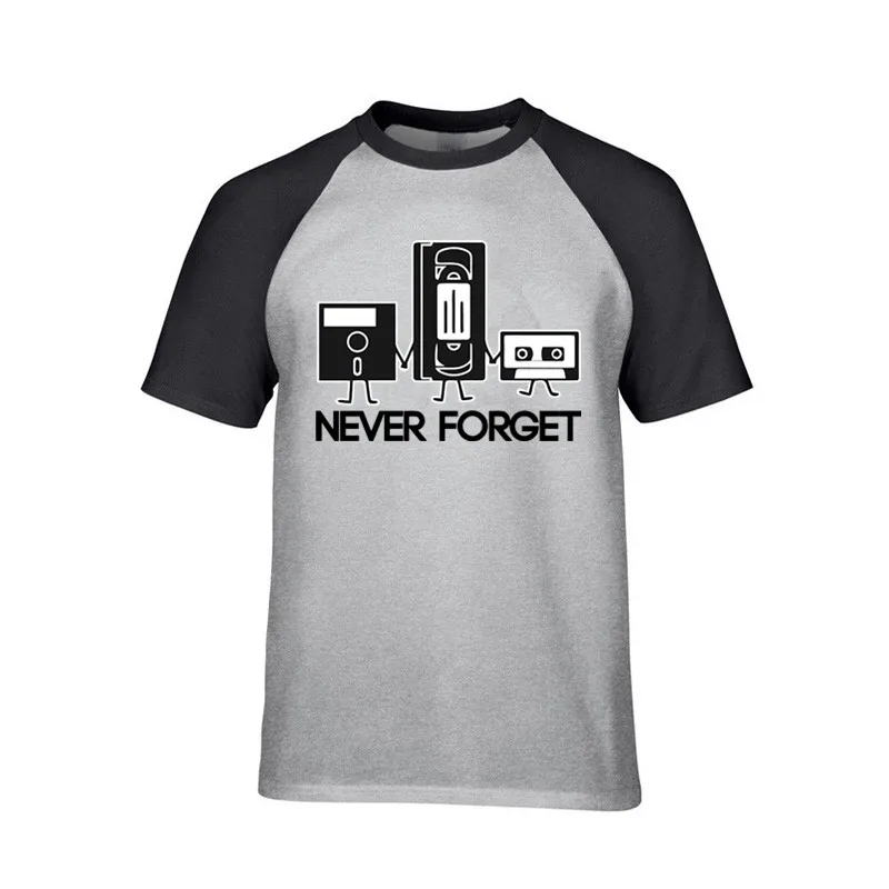 Never Forget Sarcastic tape disc Graphic Music новинка забавные мужские футболки повседневные с