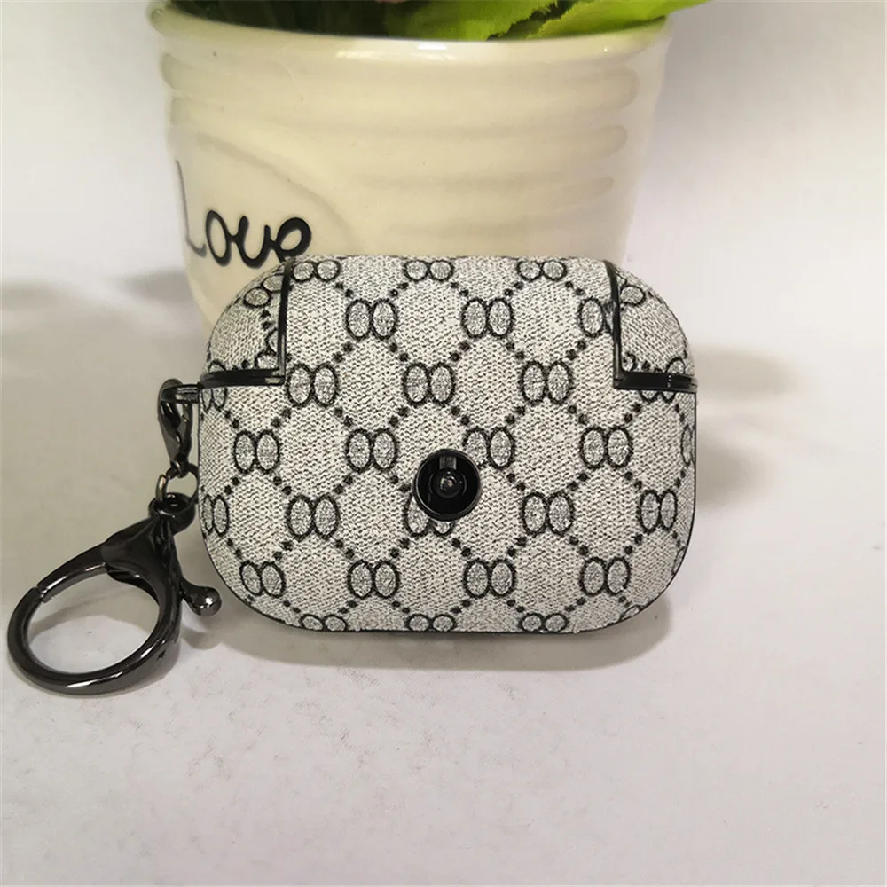 

Cover For Airpods Pro 2 1 Luxury Leather Airpod Earphone Protector Cute AirPod2Cover Accessories with Keychain For Airpods Cases