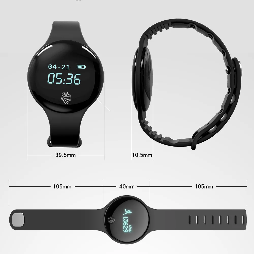 

Men's Smart Watch for IOS Android Bluetooth 30M Waterproof LED Luminous Sport Watch Silicone Strap Glass Dial Wristwatch Relogio