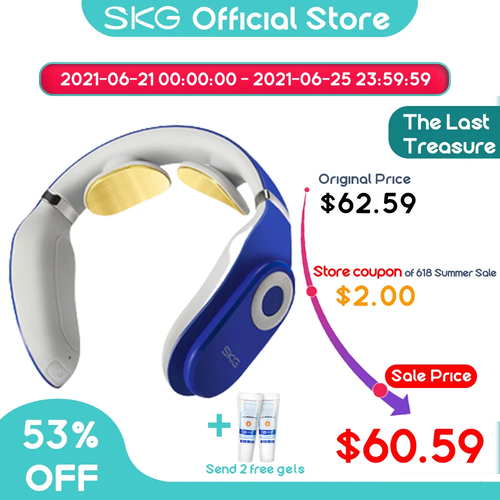 SKG умный массажер для шеи 4353 пульт дистанционного управления электрический пульс