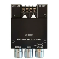 zk 502mt 2x50w 2 0 channel subwoofer amplifier board stereo audio speaker module high power bluetooth compatible bass accessory