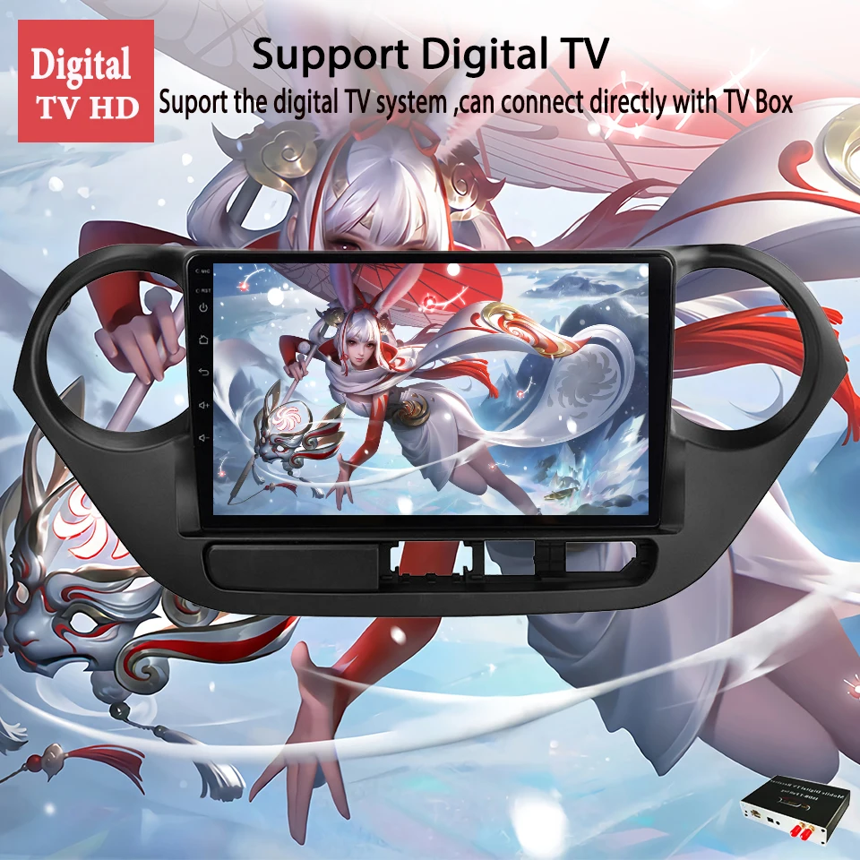 9 ''Android 10 6G + 128G автомобильный dvd плеер для Hyundai grand i10 2013 2015 2018 с радио gps