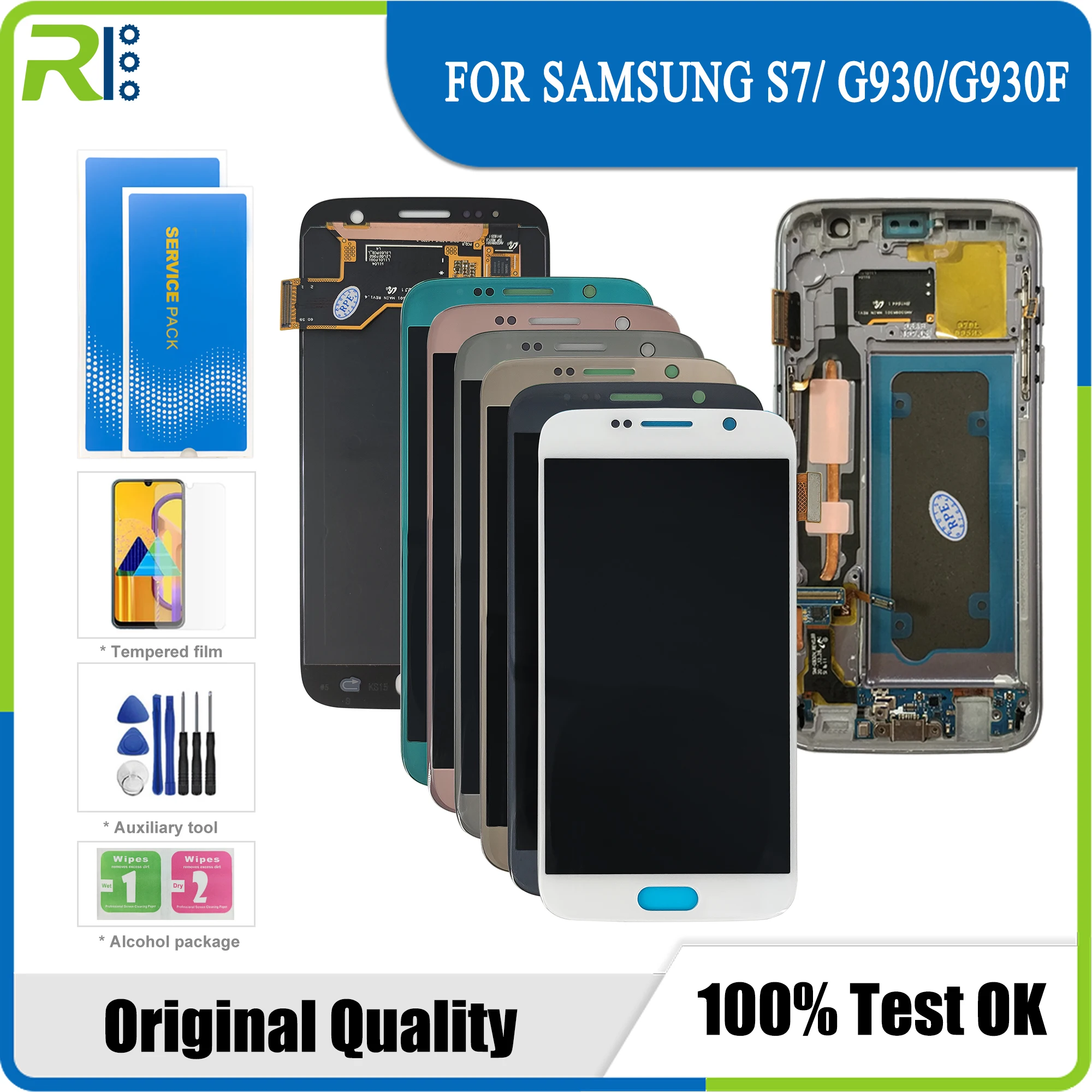 

Оригинальный G930F дисплей для Samsung Galaxy S7 G930F LCD Mit Rahmen 5,1 "S7 SM-G930F дисплей ЖК сенсорный экран