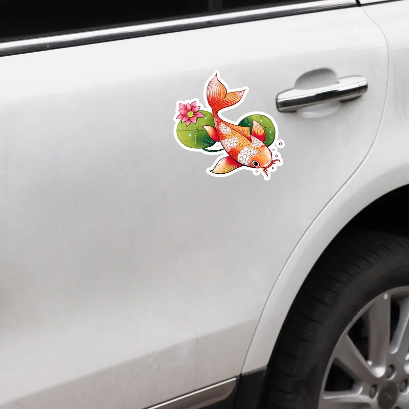 Красивая Автомобильная наклейка Aliauto аксессуары для декора карпа ПВХ Обложка Skoda