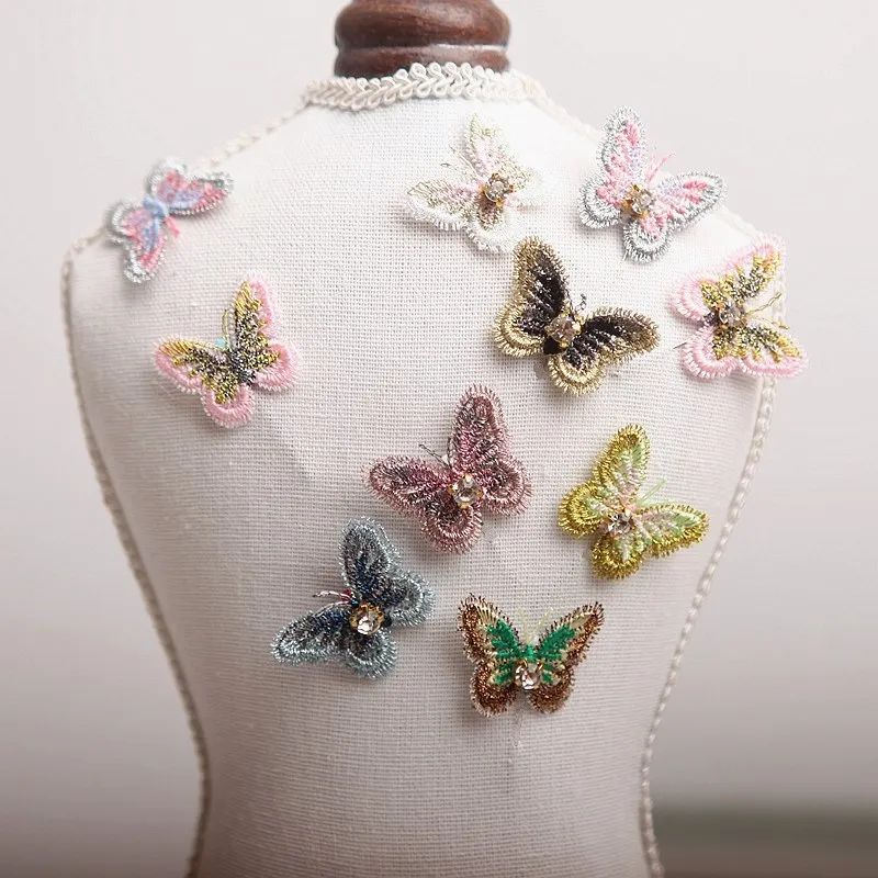 4 шт./компл. 3D стереоскопические нашивки-бабочки кружевная ткань фотоаксессуары