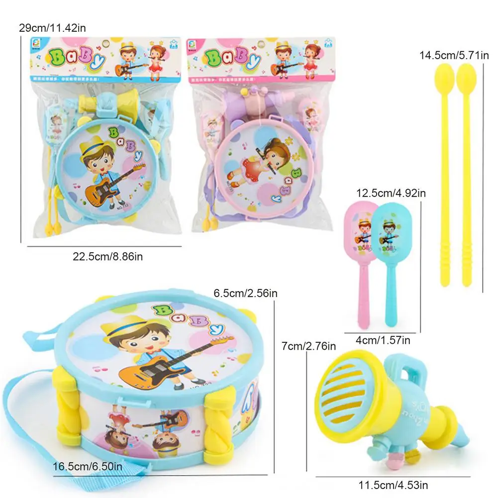 

Children Drum Trumpet Toy Toddler Percussion Instruments Preschool Musical Instruments For Toddler Toys For Kids
