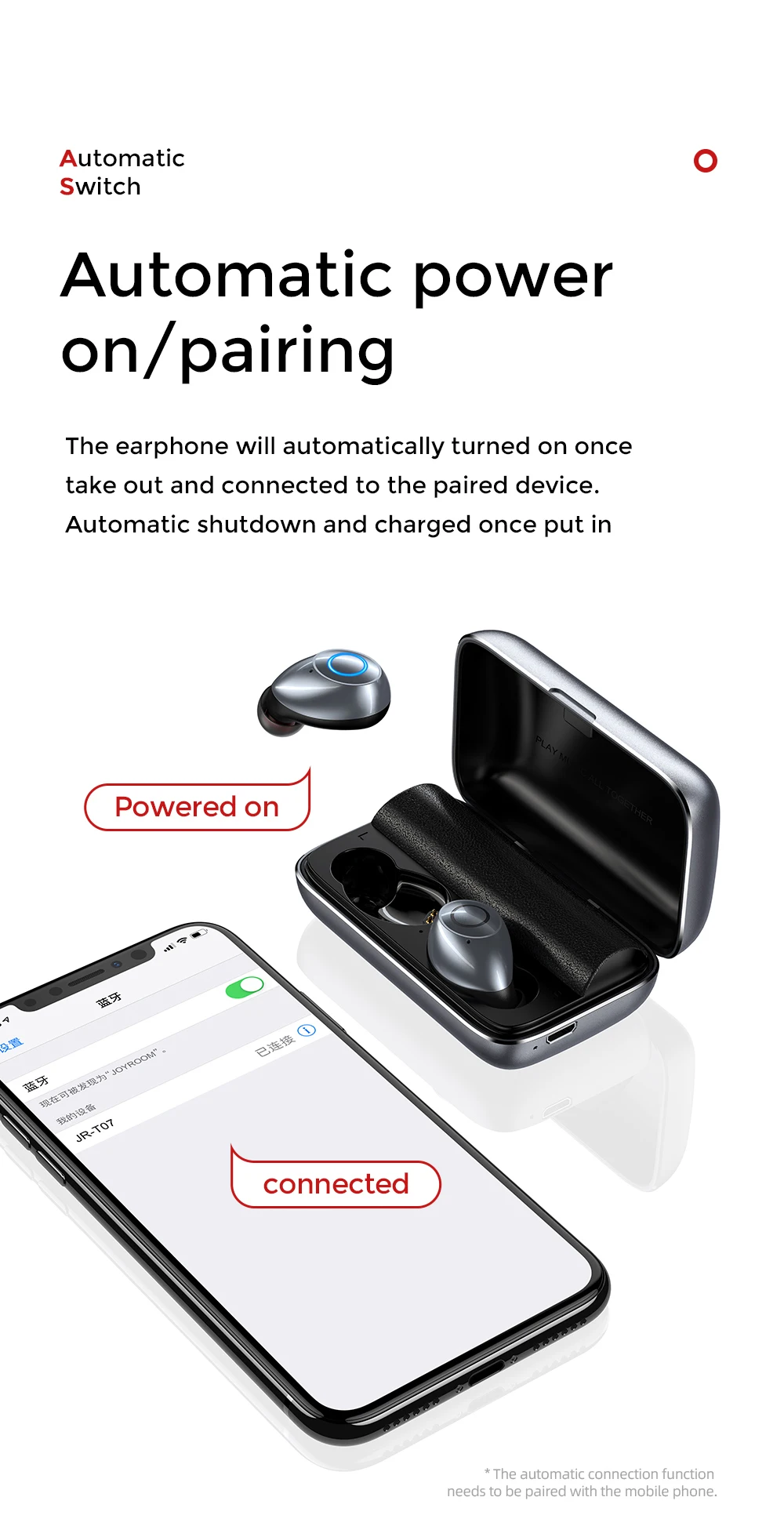 Joyroom T07 TWS наушники Bluetooth 5,0 беспроводные стерео наушники-вкладыши водонепроницаемый 2500 мАч Внешний аккумулятор алюминиевый чехол с микрофоном