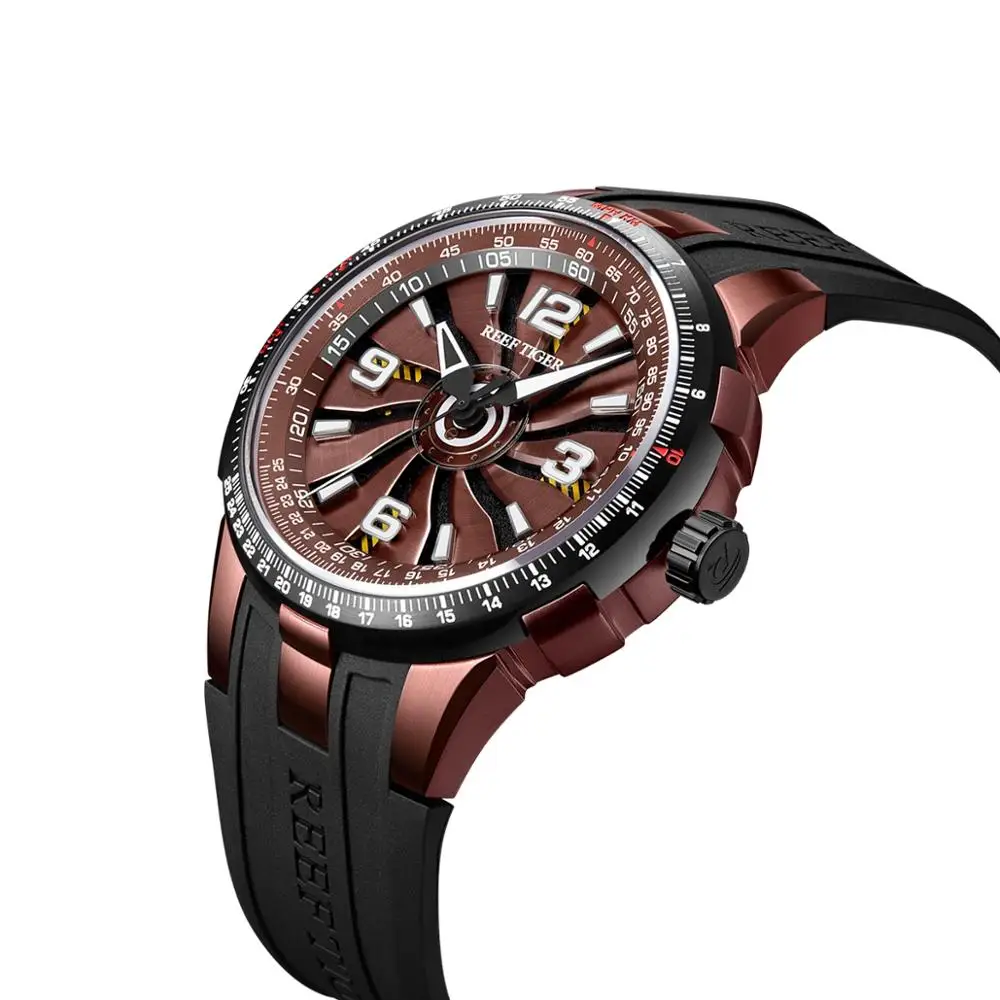 Мужские наручные часы мужские автоматические Reef Tiger модные спортивные