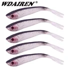 Рыболовная приманка-воблер, мягкая силиконовая приманка для ловли карпа, 5 шт., 10 см, 7,5 см, вилка-хвост, свимбейт в форме червя, снасти для ловли окуня