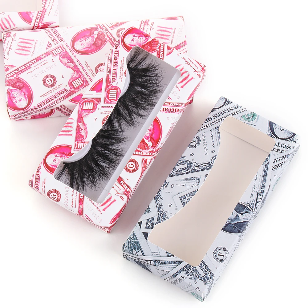

1Pc USD Design Empty Eyelashes Packaging Soft Paper Lash Box for 8-25MM Strip Lashes 3D Mink Lashes Cases Eyelash Container 2020