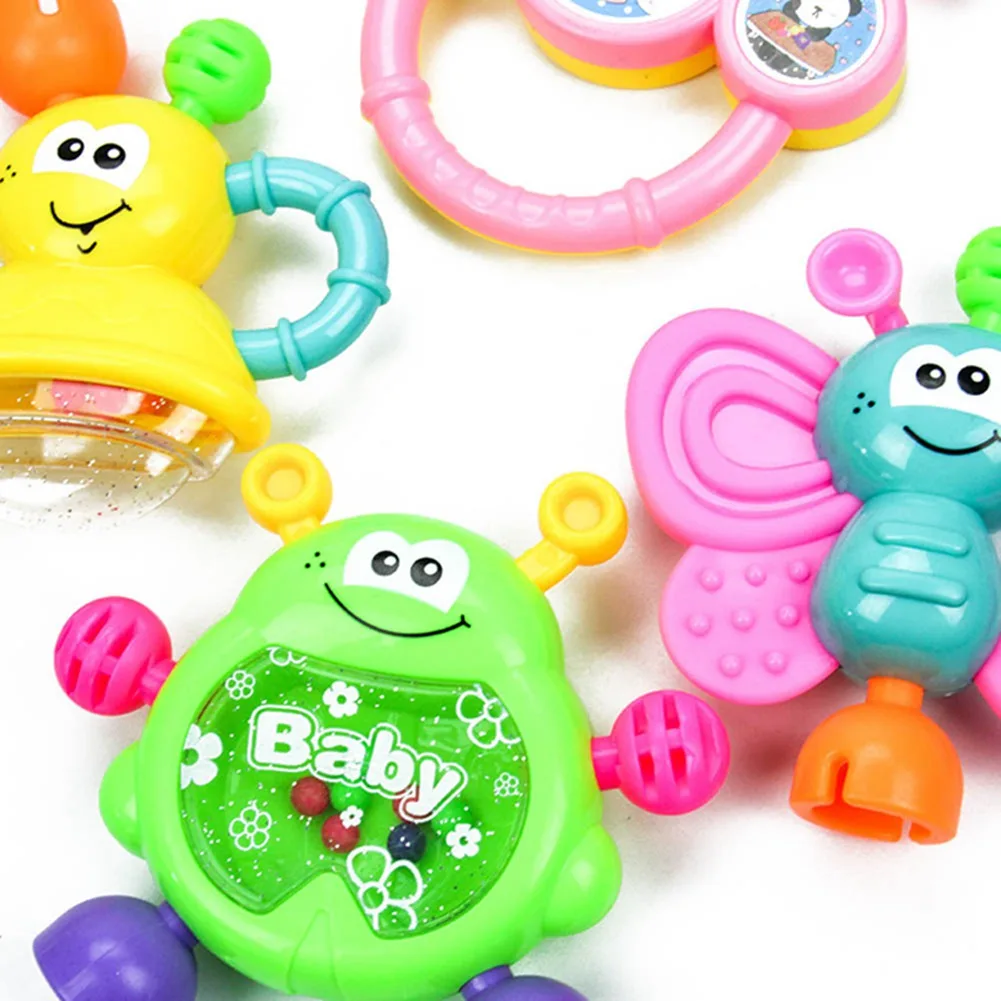 

7Pcs/Set Baby Rattles Toys Newborn Hand Bells Baby Toys 0-12 Months Development Infant Early Educational Baby Rattles Toys
